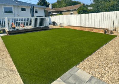 Residential turf installation